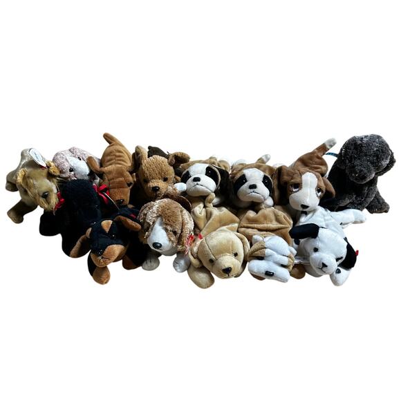 Ty Beanie Baby Lot of 14 Beanie Dogs Near Mint Condition...
